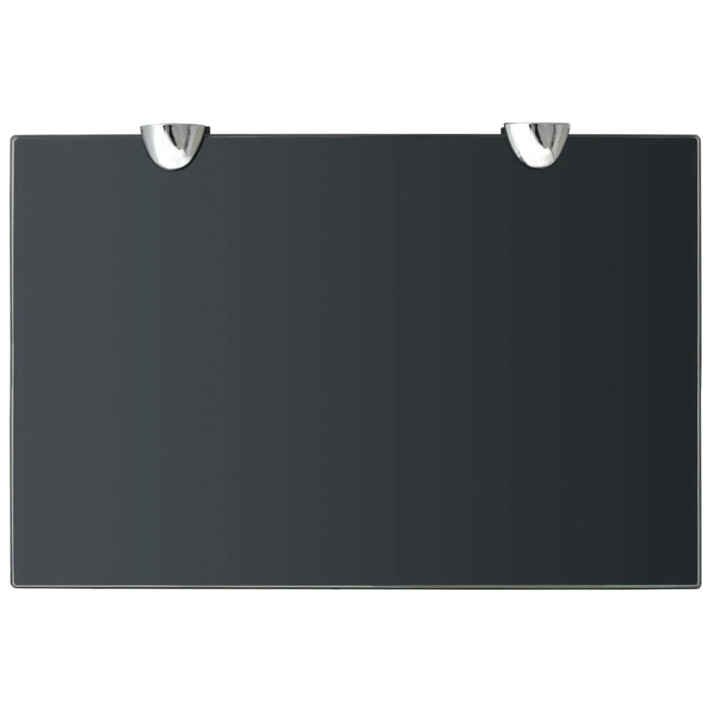 Mensola moderna in vetro da parete 30 x 20 cm spessore 8 mm nero 2702151/2