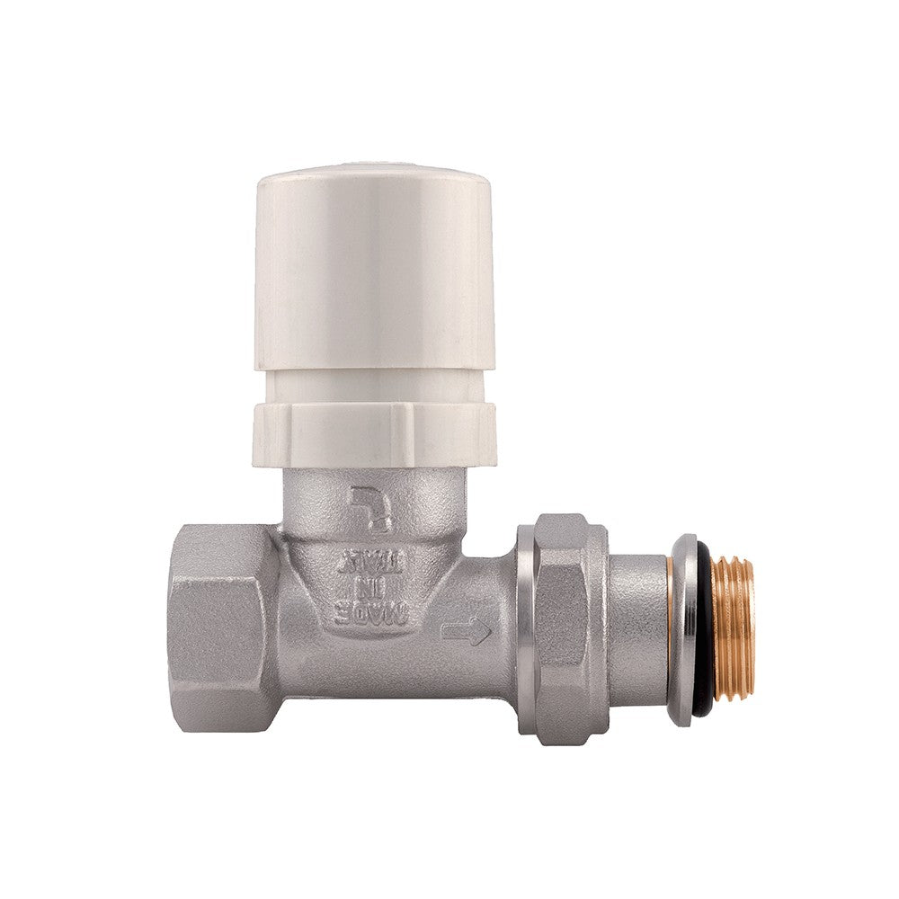 Valvola diritta termostatizzabile con volantino e attacco F1/2"