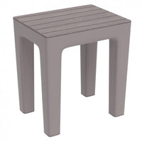 Sgabello da Bagno Multiuso in Plastica Effetto Legno Woody Colore: Tortora