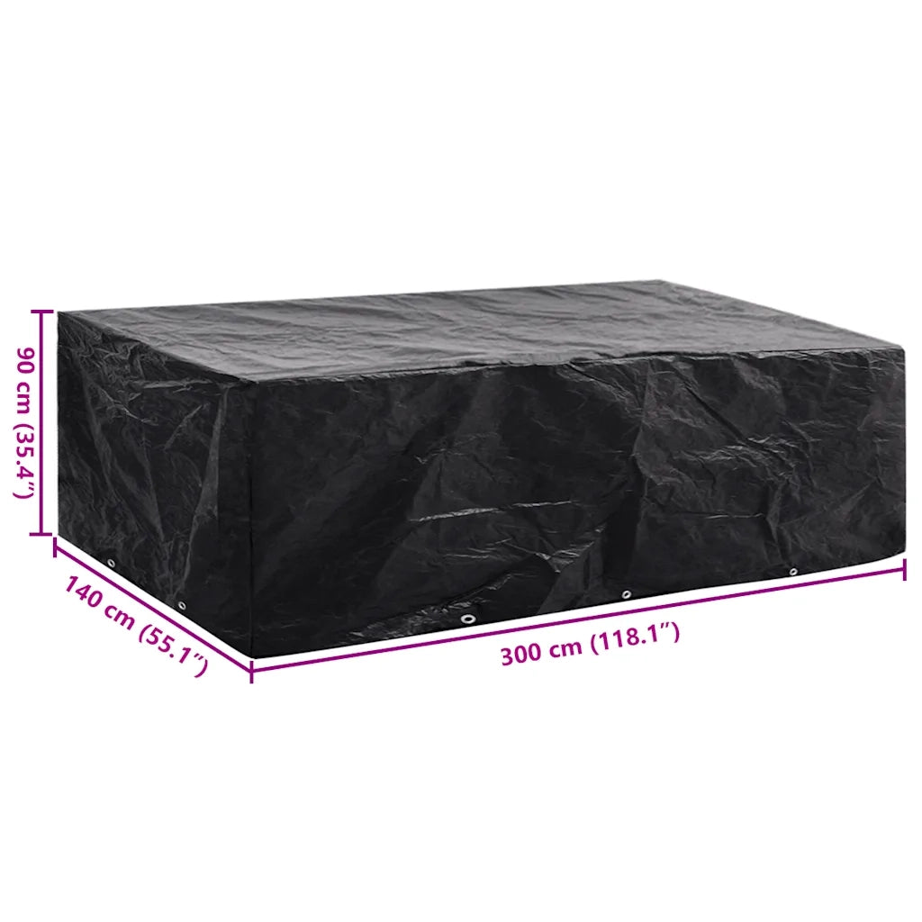 Copertura per Mobili da Giardino | Telone per mobili da esterni con 8 Occhielli 300x140x90 cm