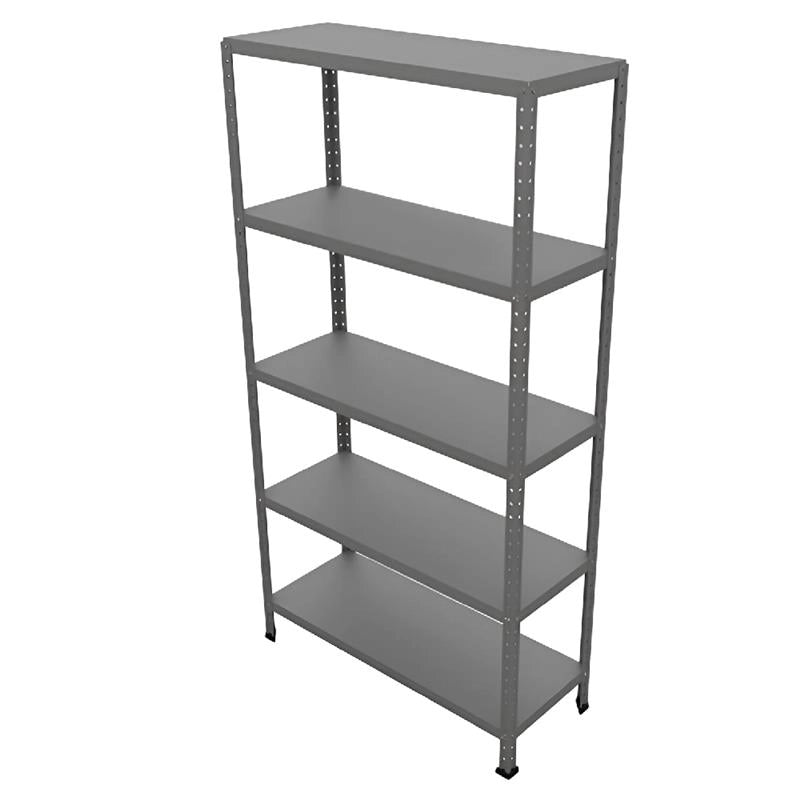 SCAFFALE IN METALLO MARTELLATO ETTORE KIT BULLONI 100X40X H187 CM CON 5 SCAFFALI