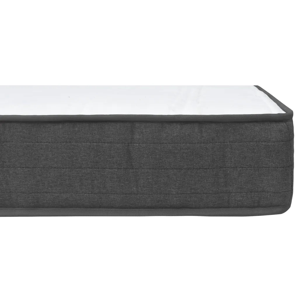 Letto a Molle Grigio Scuro in Tessuto 200x200 cm