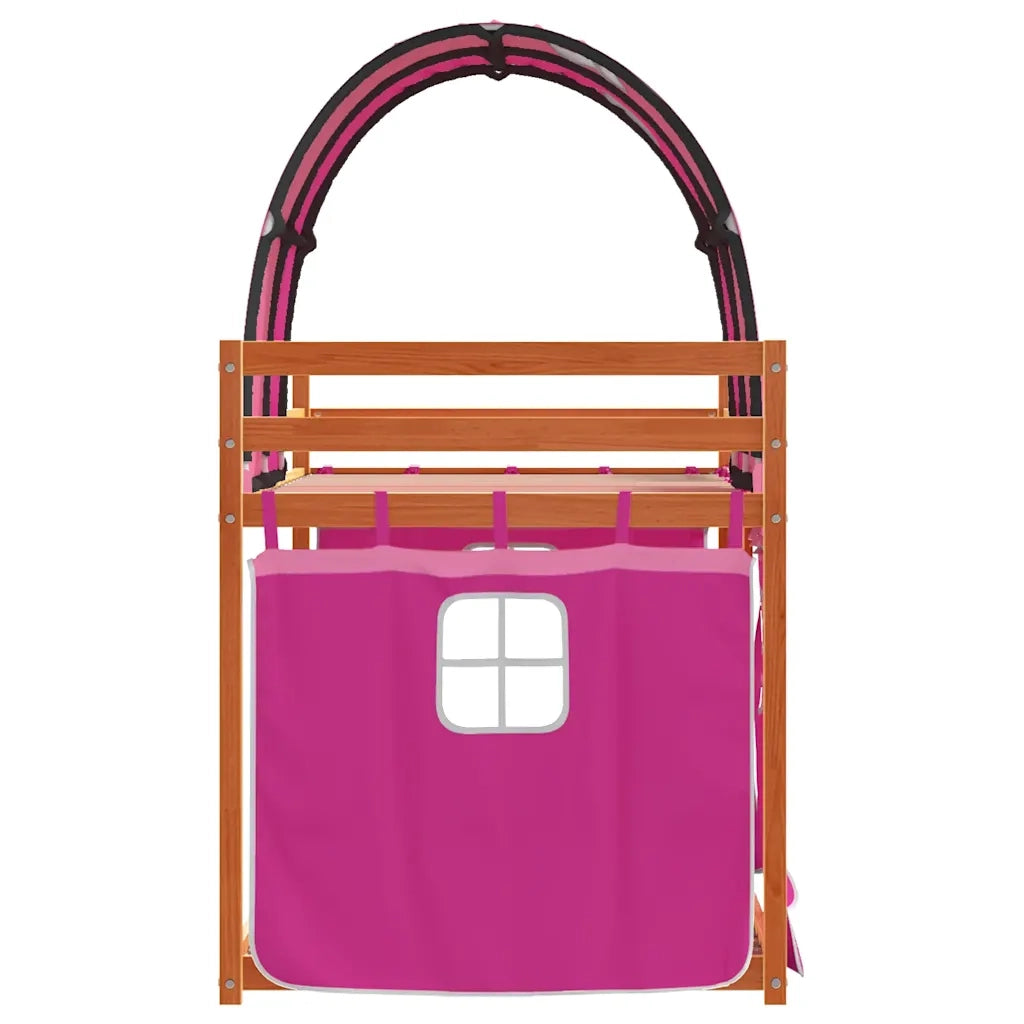 Letto a Castello senza Materasso Rosa 90x200 cm Legno di Pino 3284038