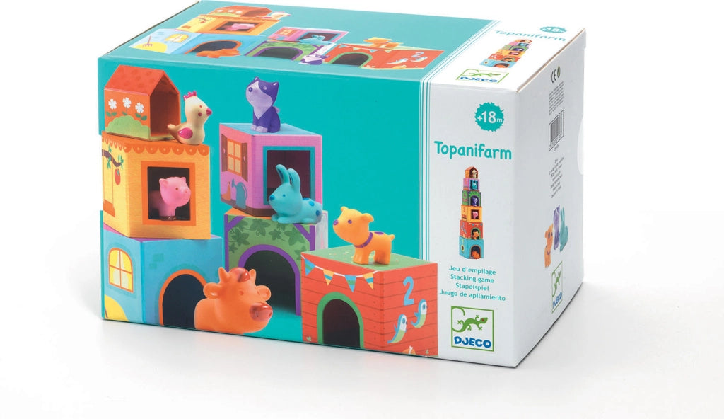 Gioco d`impilamento ,Topanifarm,Djeco,Eta 2+