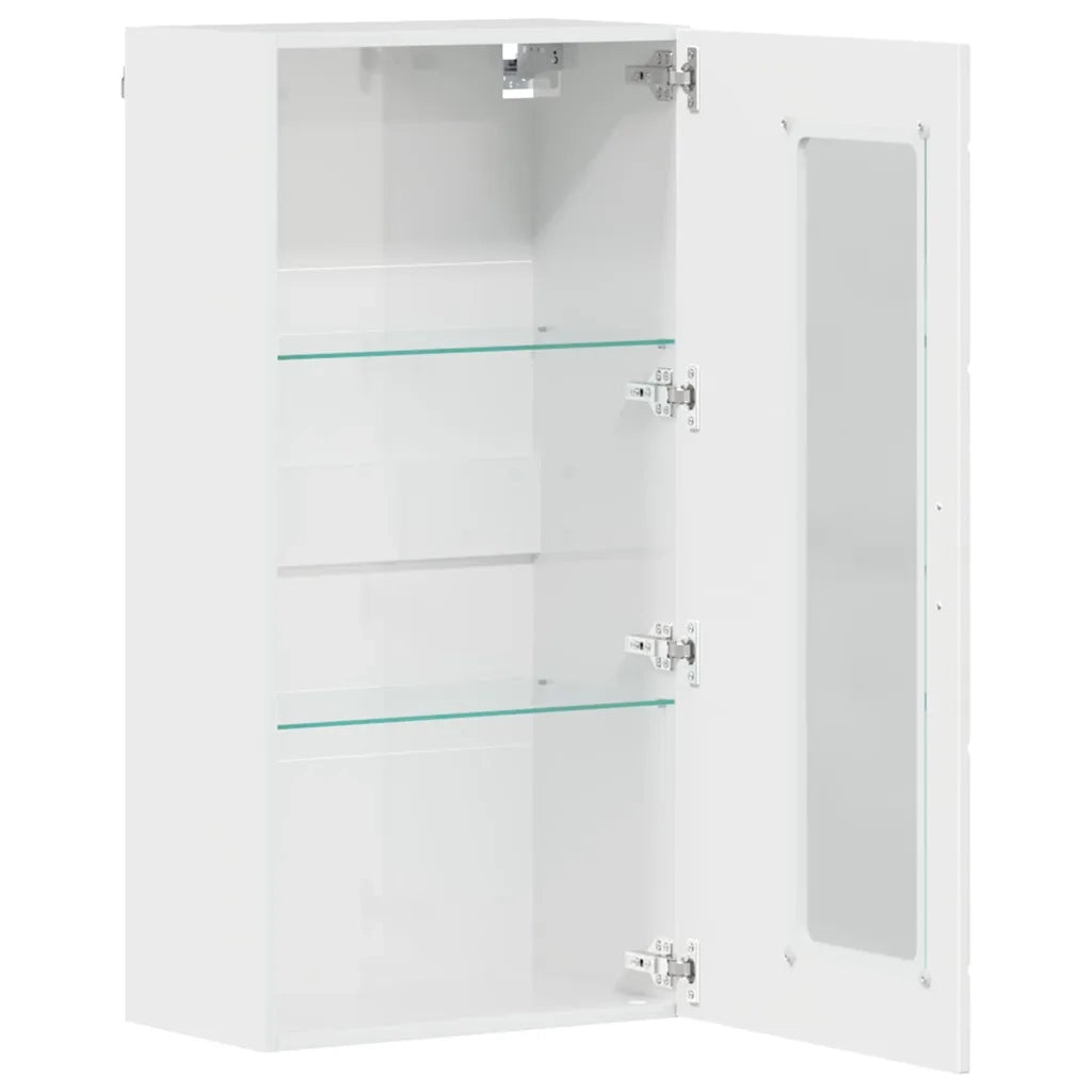 Armadio in Legno Bianco Lucido 50 x 29 x 100 cm CFW4957174