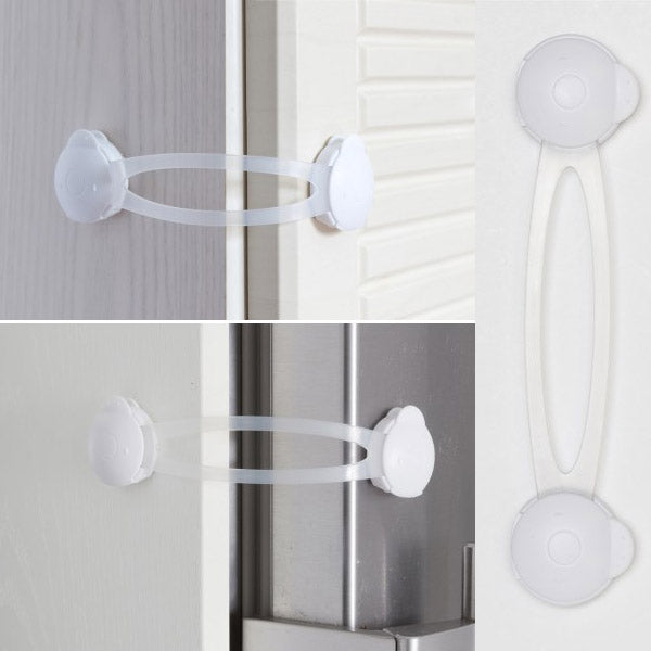 Gancio Chiusura Sicurezza Bambini Flessibile Grande per Armadi Frigorifero WC