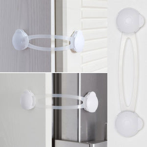 Gancio Chiusura Sicurezza Bambini Flessibile Grande per Armadi Frigorifero WC