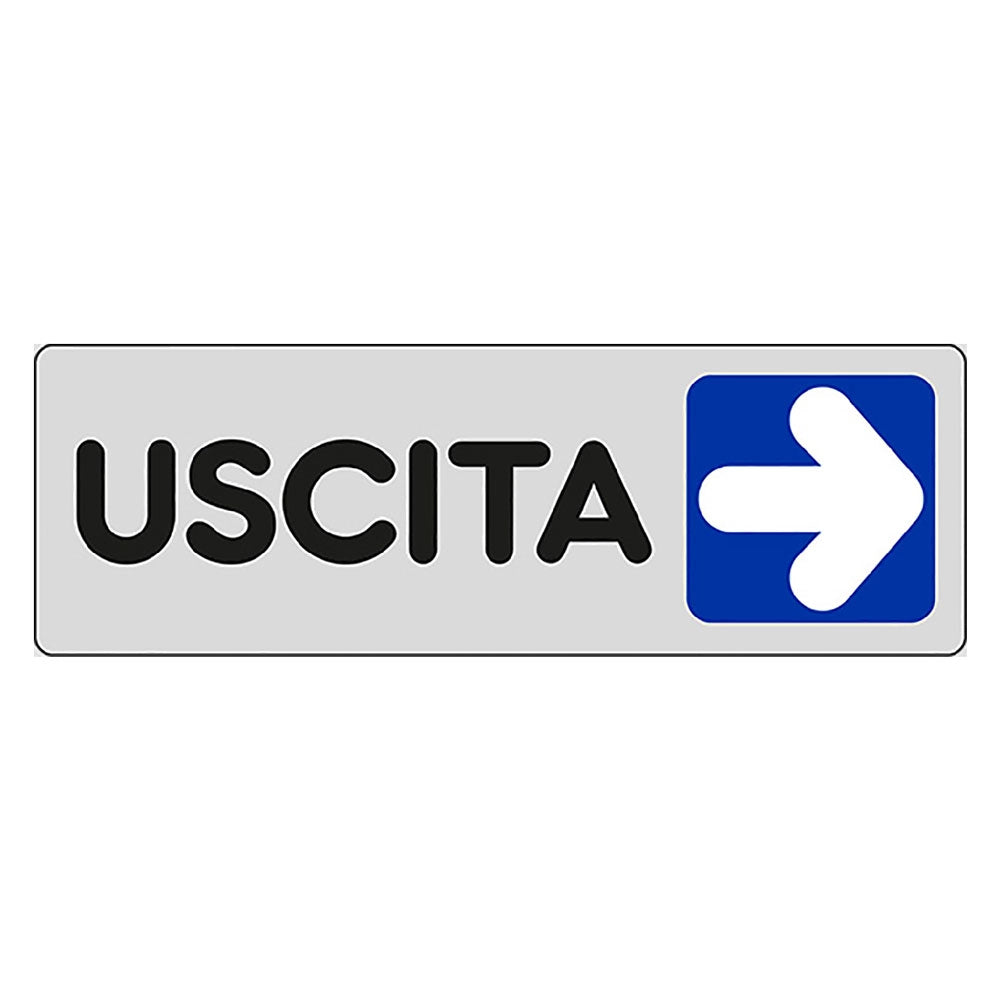 ETICHETTA SEGNALETICA USCITA A DESTRA- 10 pezzi  - BricoGo