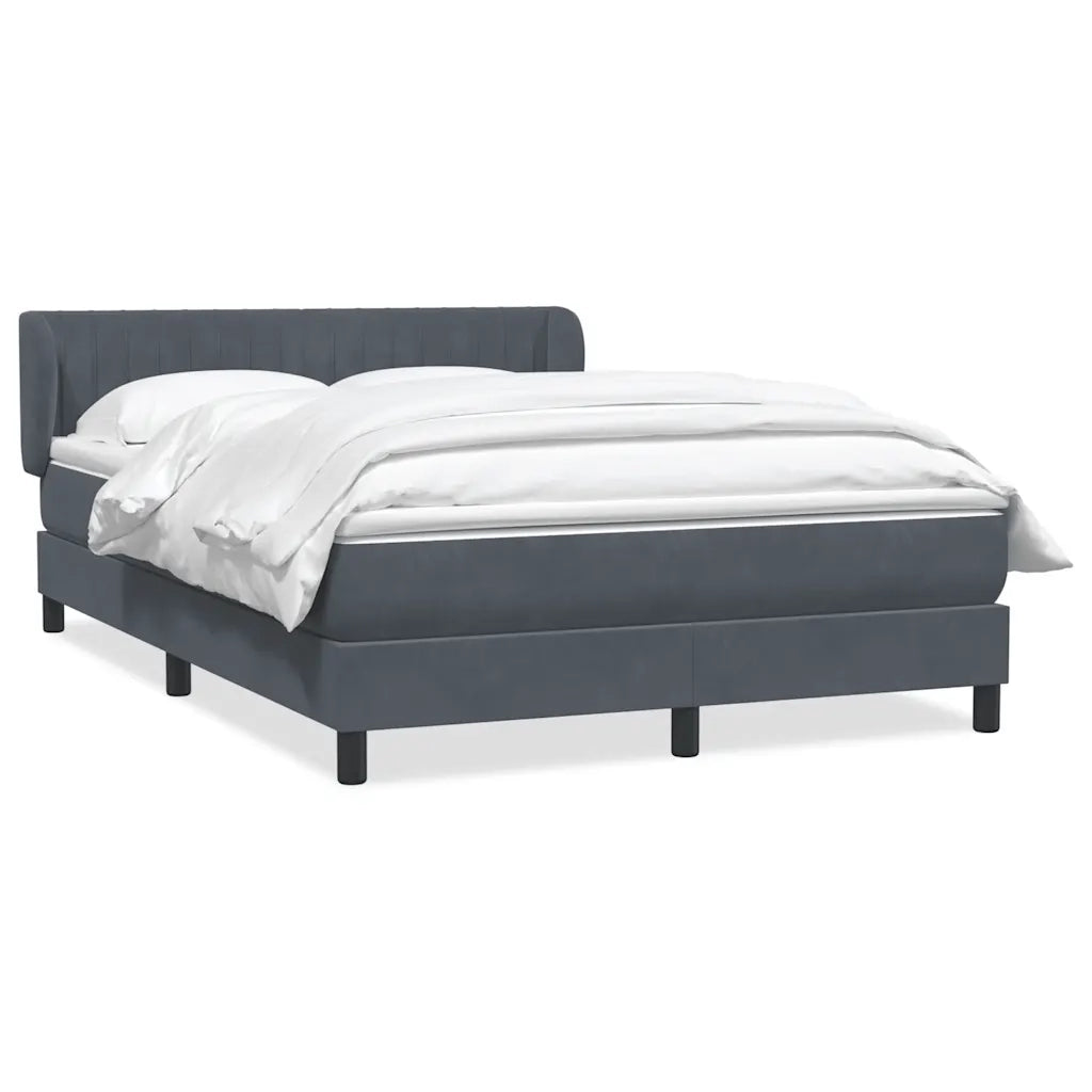 Giroletto a Molle con Materasso Grigio Scuro 160x210 cm Velluto 3317698