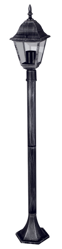 LAMPIONE SU PIANTANA SERIE ARKADIA ALLUMINIO NERO CM106 4 FACCE