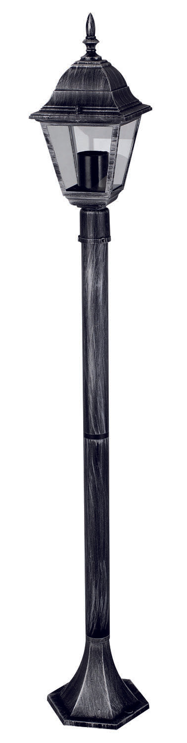 LAMPIONE SU PIANTANA SERIE ARKADIA ALLUMINIO NERO CM106 4 FACCE