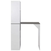 Tavolo da Bar con Mobiletto Bianco 115x59x200 cm 280231