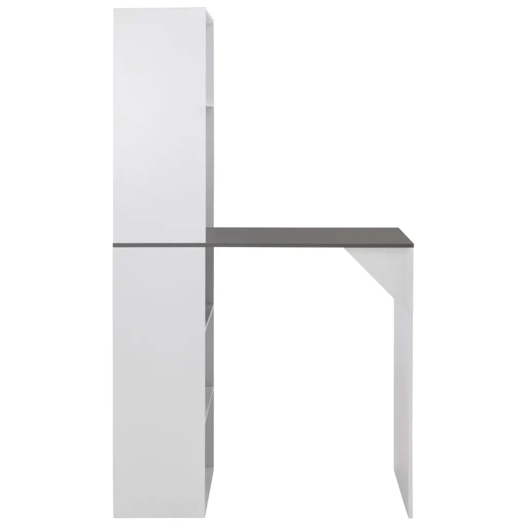 Tavolo da Bar con Mobiletto Bianco 115x59x200 cm 280231