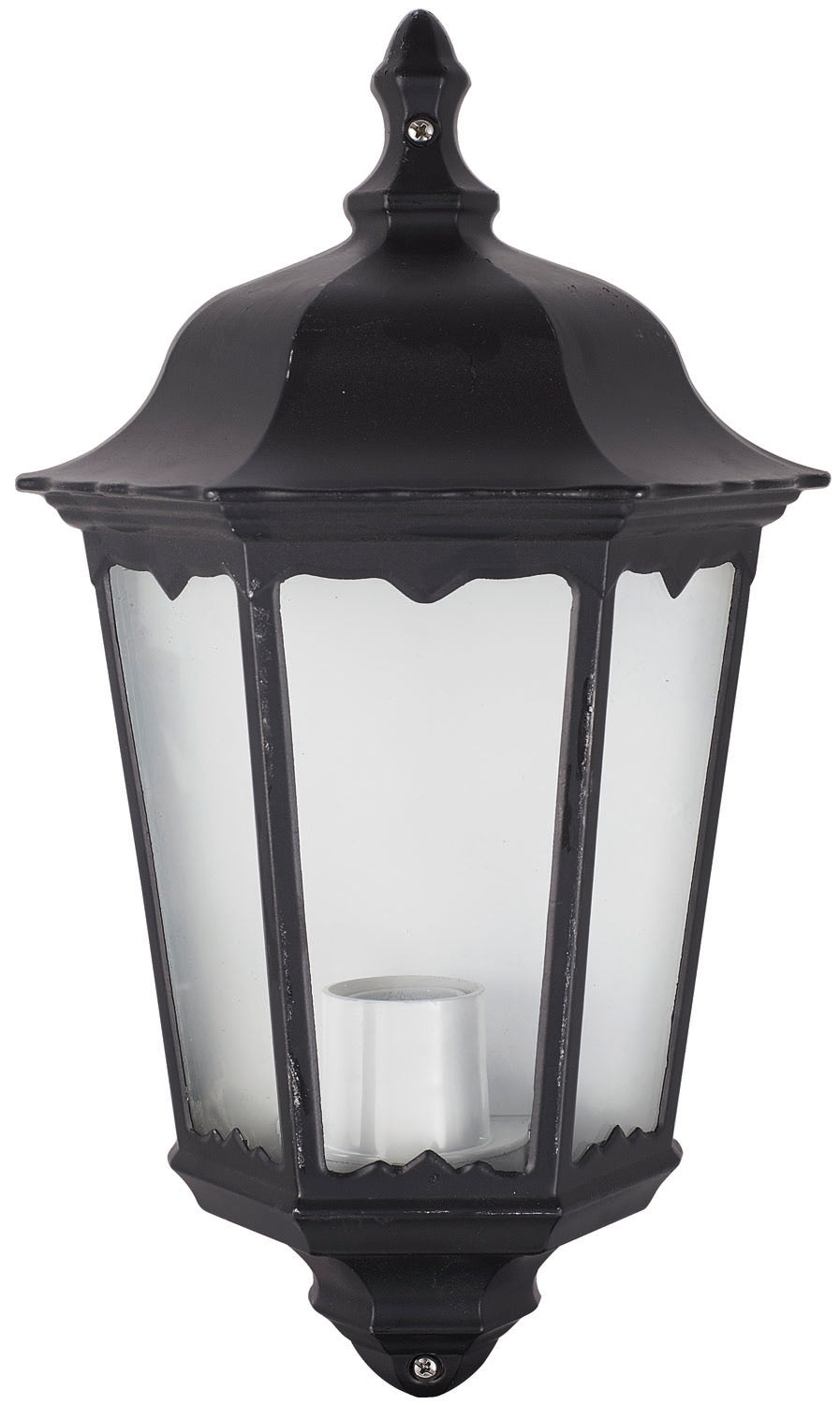 LANTERNA LAMPADA A MURO SERIE MINERVA ALLUMINIO NERO 3 FACCE