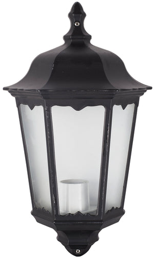 LANTERNA LAMPADA A MURO SERIE MINERVA ALLUMINIO NERO 3 FACCE