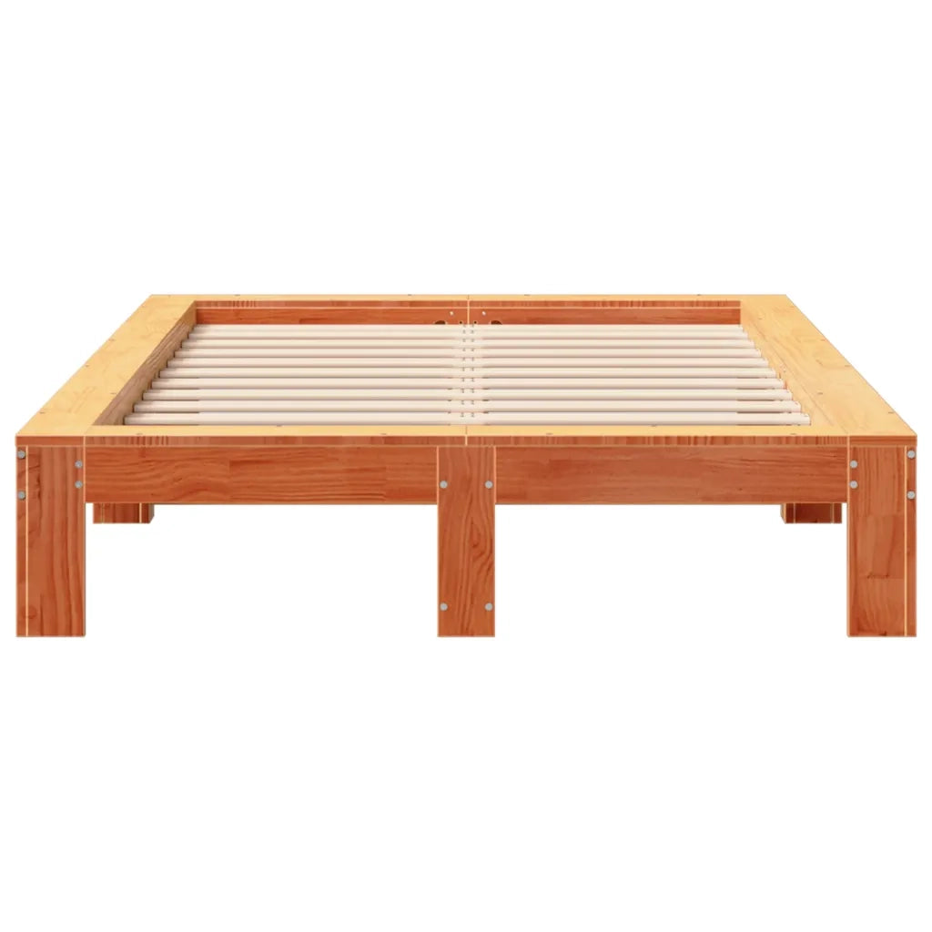 Letto senza Materasso Marrone Cera 120x200 cm in Legno di Pino 3308743