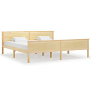 Letto matrimoniale | Letto per adulti | Giroletto in Legno Massello di Pino 200x200 cm