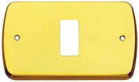 PLACCA MAGIC COPRI INTERRUTTORE OTTONE LUCIDO 1 FORO A.530