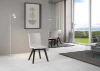 Sedia per tavolo da pranzo moderna - TRUDY Telaio: Antracite, Colore: Bianco