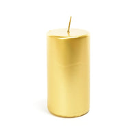 CANDELA PILLAR ORO LUCIDO IN CERA  DIAM. 6X12H CM DI MERCURY