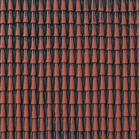 TETTO PLASTICA TEGOLE ARANCIO/BEIGE PER PRESEPE O MODELLISMO