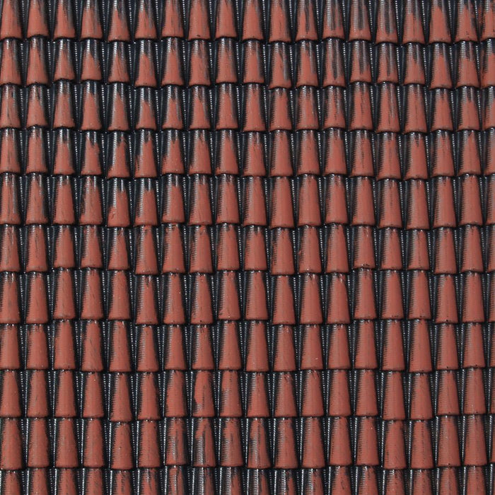 TETTO PLASTICA TEGOLE ARANCIO/BEIGE PER PRESEPE O MODELLISMO