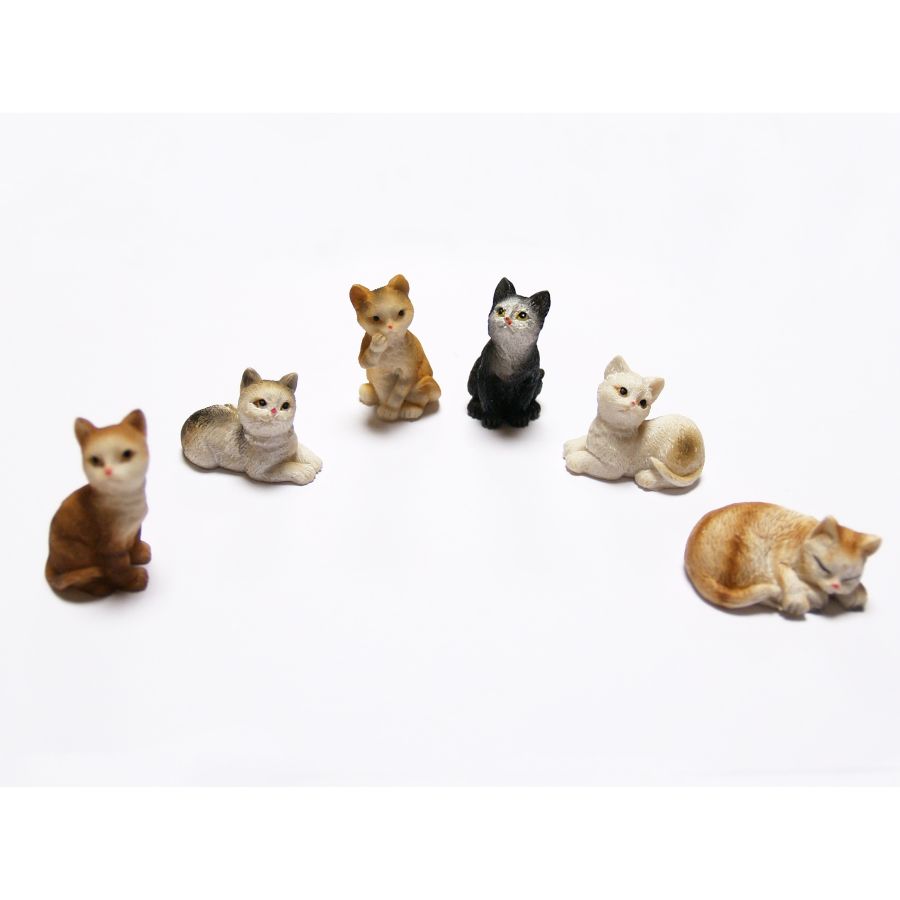 BUSTA GATTO SINGOLO 6 SOGGETTI PRE PRESEPI O MODELLISMO