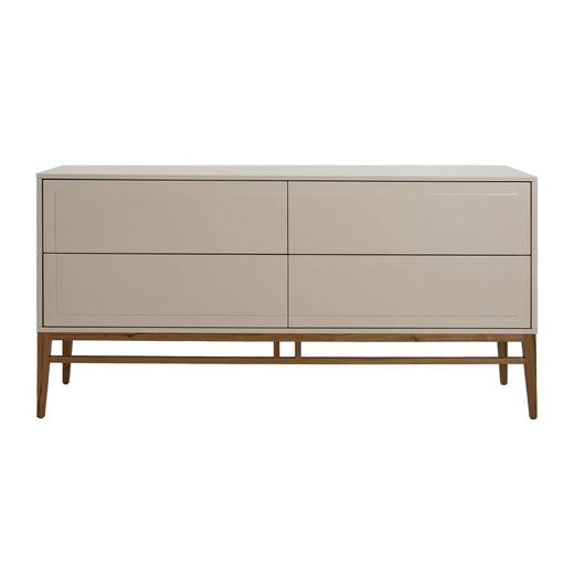 Credenza in legno beige e noce