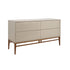 Credenza in legno beige e noce