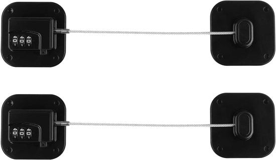 Sistema di sicurezza 2-in-1 per bambini per frigorifero con codice senza forare, chiusura adesiva per frigorifero, finestre, armadi, porte, casa, ufficio