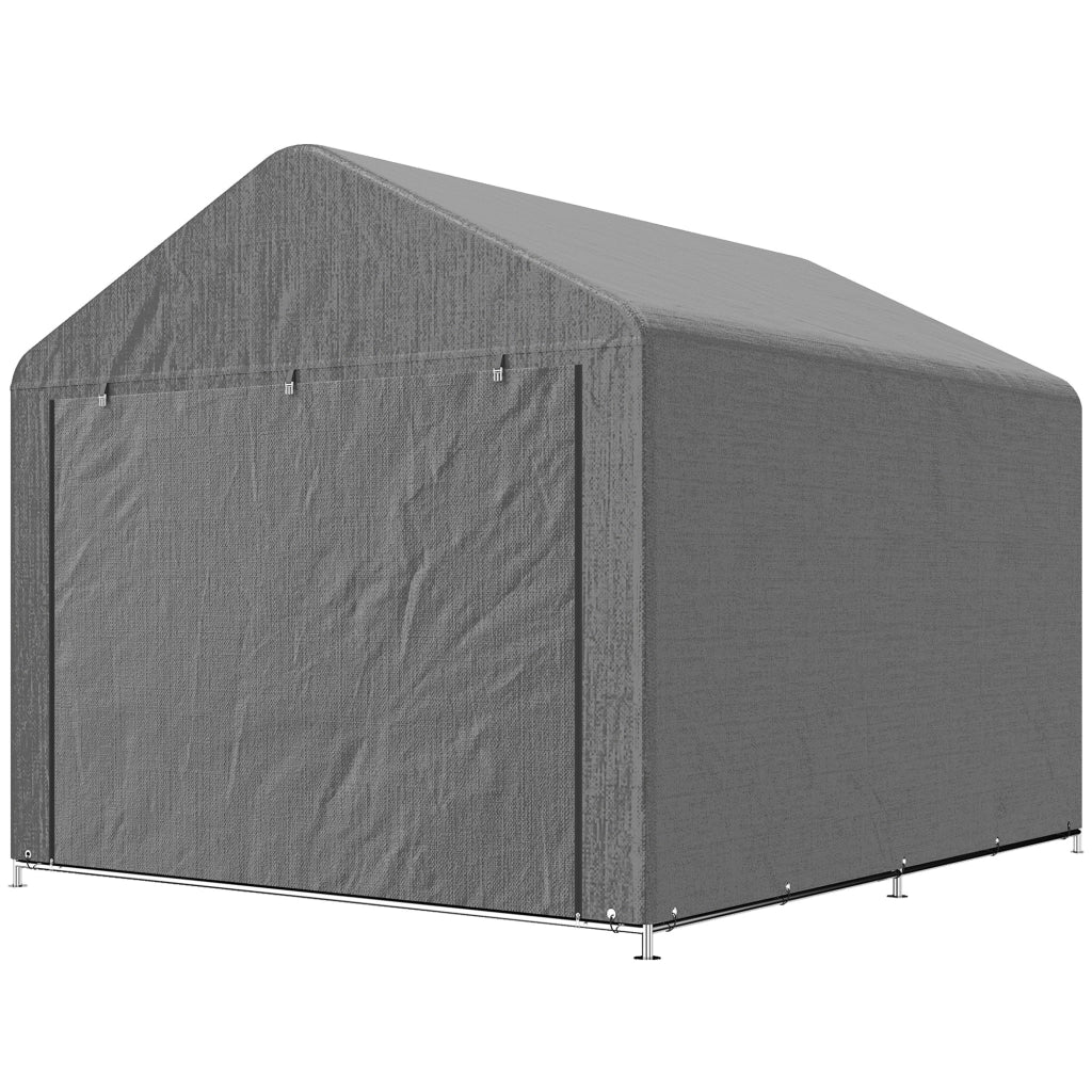 Capanno da Giardino ¨C zephmum ¨C Grigio Chiaro 2x2.4 m Metallo