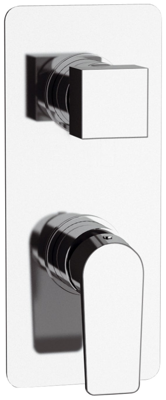 Rubinetto doccia con deviatore a tre vie e sette posizioni su piastra  - serie dream