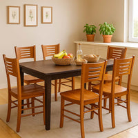 Sedia in legno Amelia ciliegio con seduta in legno massello x 2