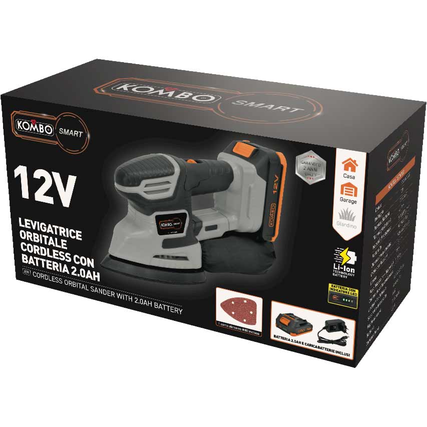 KIT LEVIGATRICE ORBITALE KOMBO SMART 12V 2.0AH