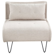 Divano Letto ad 1 Posto In Tessuto beige chiaro stile elegante glamour