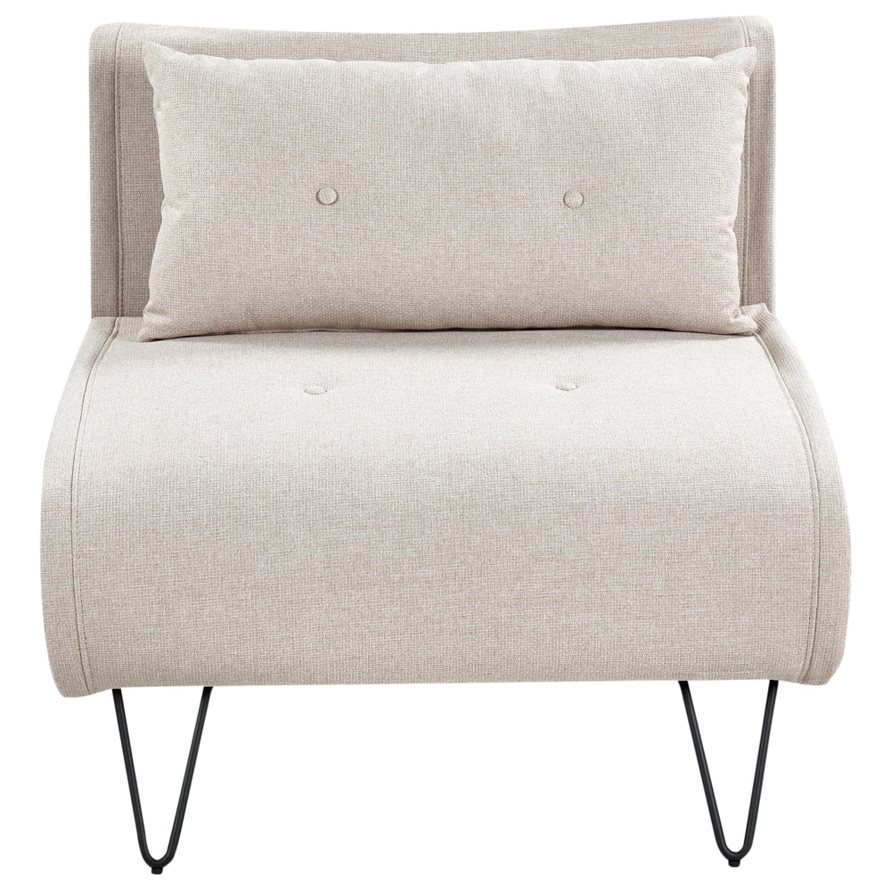Divano Letto ad 1 Posto In Tessuto beige chiaro stile elegante glamour