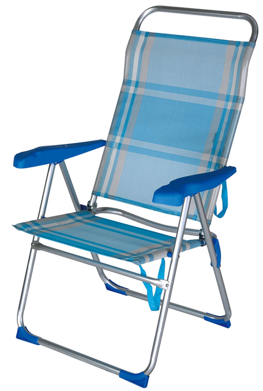 SEDIA SPIAGGIA REGOLABILE E PIEGHEVOLE SUN COMFORT 39x49x47/114H cm