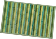 Tappeto Bamboo Legno 50x77 cm Stuoia Cucina Degradè Tovaglietta Colazione Retro Antiscivolo Verde