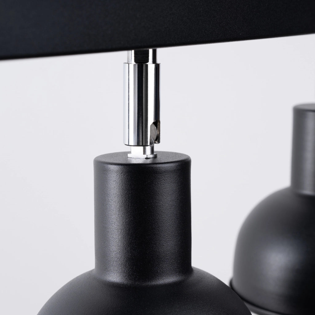 Spot soffitto minimal nero 3 luci E27 Pure Lume PU.1318