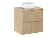 Set mobili bagno 60 cm con piano e lavabo da appoggio Wiki Nordic Cremona 60 cm