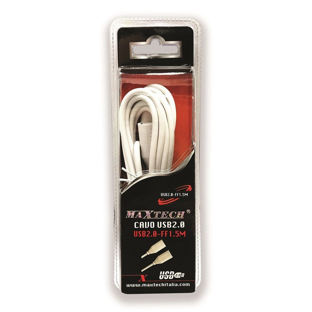 Trade Shop - Cavo Usb 2.0 Femmina A Femmina Da 1.5 Metri Prolunga Maxtech Usb2.0-ff1.5m -