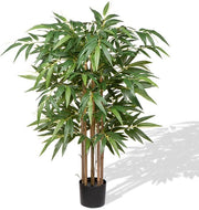 Pianta di Bambù Artificiale, Grande Pianta d'Arte, Grande Albero d'Arte, 120CM Pianta d'Arte Artificiale con 576 Foglie