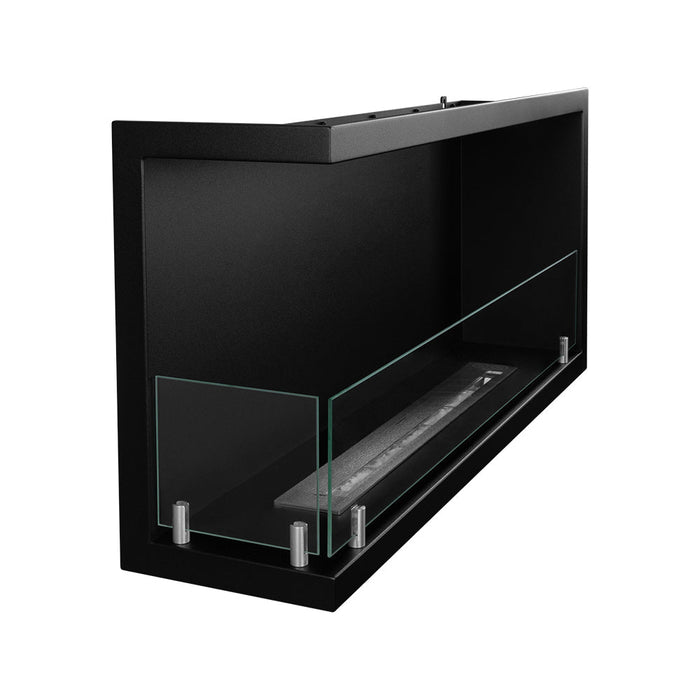 Camino a Bioetanolo da Incasso ad angolo 90x22,4x45 cm Sutri 90 SX Nero