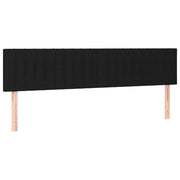 Testiera | Testata Nera 200x5x78/88 cm in Tessuto