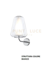 APPLIQUE BIANCO VETRO GAMMA TRASPARENTE 1176BI-A GAMMA-TR