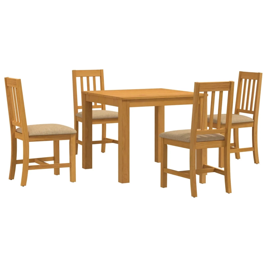 Set da pranzo 5 pz Beige Legno di Quercia Massello 3430330