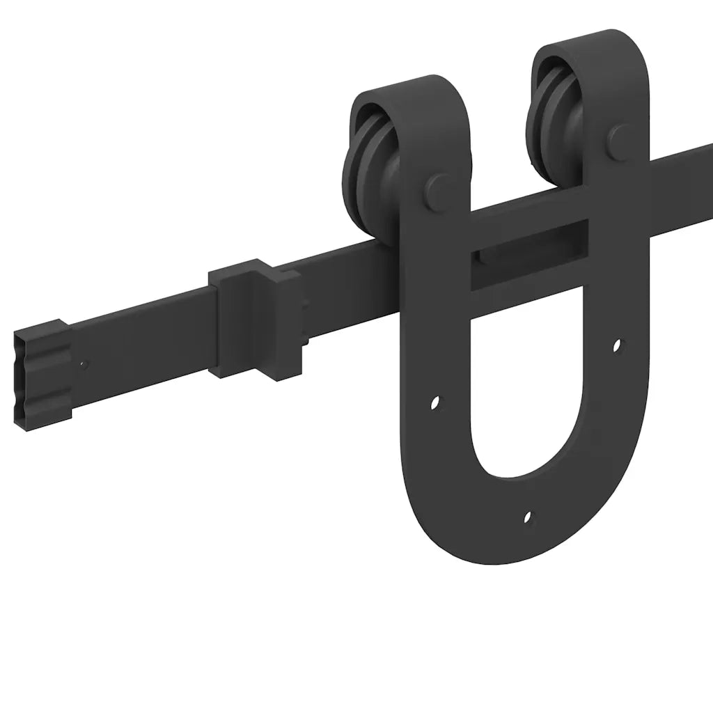 vidaXL Kit di Binari per Porte Scorrevoli 183 cm Acciaio Nero