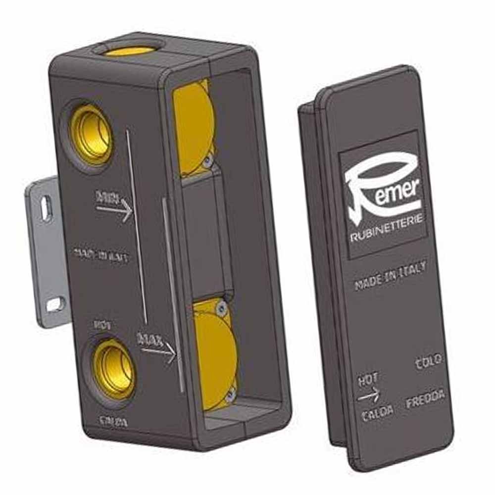 Box incasso per monocomando doccia a 2 vie