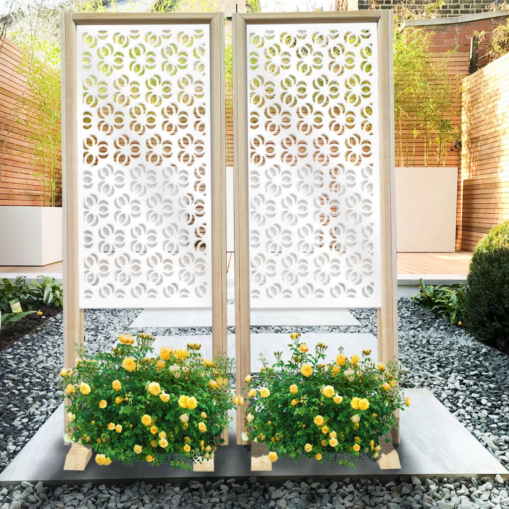 ELLISSE - Separè - Paravento modulabile - 70x190cm - in Legno e PVC Colore: bianco
