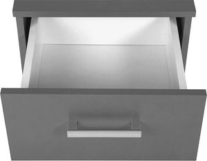 CASSETTIERA COMODINO ELENZIO 2 CASSETTI 41,2x40x58H CM GRIGIO GRAFITE